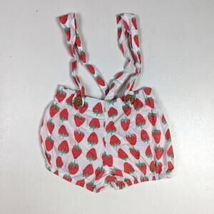 Hello Harper Co Shorts Girls Sz 2T Red Strawberry Suspender
